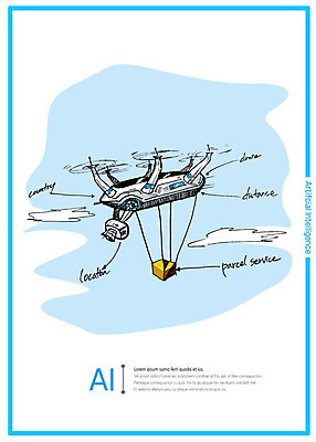 PSD 일러스트 사람없음 비행 운반 로봇 서비스 택배 택배상자 드론 위치정보 4차산업 AI_인공지능 국내일러스트 산업 상자 정보 운송업 파일형식