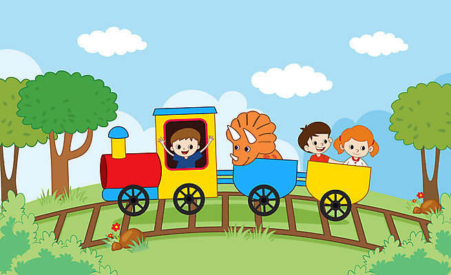 나무 한마리 여자 남자 어린이 일러스트 팔벌리기 미소 사람 초원 상반신 세명 기찻길 기차 승차 즐거움 공룡 어린이만 국내일러스트 AI파일 식물 1 감정 육상교통 파충류 모션 대중교통 표정 파일형식 벡터