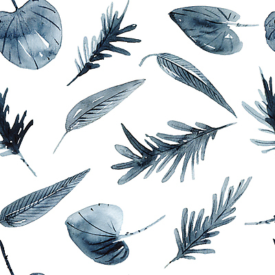 JPG 해외이미지 디자인 백그라운드 잎 패턴 일러스트 수채화 사람없음 패턴백그라운드 번짐 해외일러스트 식물 무늬 파일형식 효과 이미지허브