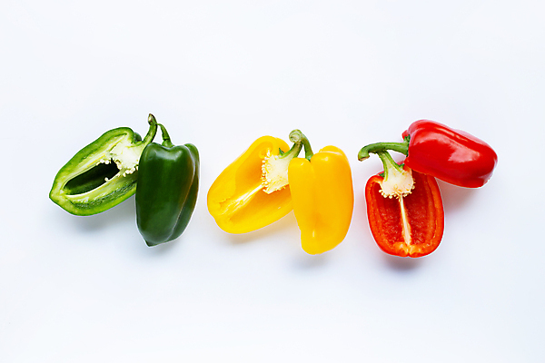 포토 JPG 해외이미지 백그라운드 채소 식재료 단면 피망 파프리카 실내 사람없음 신선 흰배경 슬라이스 해외포토 내부 흰색 파일형식 이미지허브