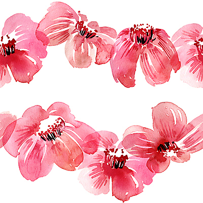 JPG 해외이미지 식물 꽃 일러스트 붓터치 수채화 사람없음 그림 번짐 해외일러스트 파일형식 효과 이미지허브