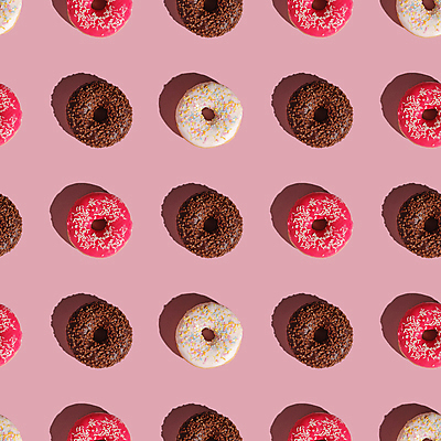 포토 JPG 해외이미지 분홍색 백그라운드 패턴 디저트 실내 그림자 사람없음 도넛 미니멀 해외포토 음식 컬러 무늬 내부 파일형식 이미지허브