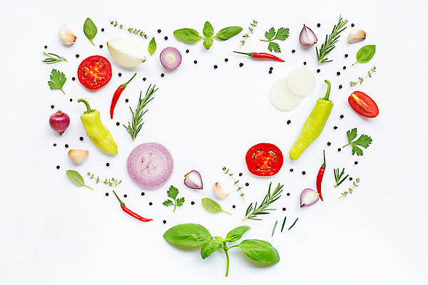 포토 JPG 해외이미지 백그라운드 채소 식재료 방울토마토 고추 양파 단면 프레임 실내 마늘 사람없음 신선 흰배경 후추 로즈메리 적양파 카피스페이스 해외포토 토마토 내부 공백 흰색 허브 향신료 파일형식 이미지허브