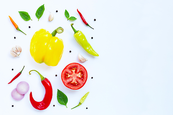 포토 JPG 해외이미지 백그라운드 토마토 채소 식재료 고추 단면 파프리카 실내 마늘 사람없음 신선 흰배경 후추 적양파 카피스페이스 해외포토 양파 내부 공백 흰색 향신료 파일형식 이미지허브