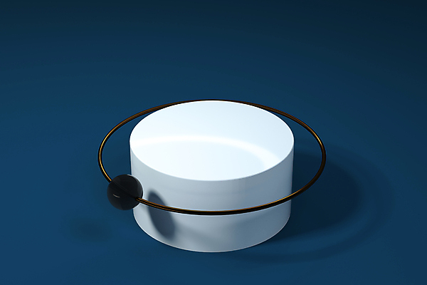 포토 JPG 해외이미지 백그라운드 공 그림자 사람없음 3D 공간 원형 고리 남색 원기둥 단상 입체도형 해외포토 도형 컬러 입체 디지털합성 파일형식 이미지허브