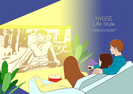 PSD 라이프스타일 여자 남자 행복 여유 일러스트 휴식 사람 앉기 상반신 성인 취미 세명 소파 스크린 힐링 팝콘 빔프로젝트 안식처 영화감상 성인만 휘게라이프 소확행 국내일러스트 감정 컨셉 의자 모션 생활 감상 영화 신조어 파일형식