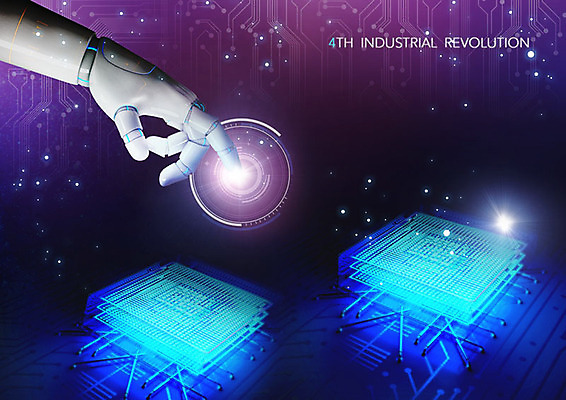 PSD 편집이미지 정보통신 정보기술 사람없음 파란색 빛 보라색 터치 정보 네트워크 회로판 로봇 반도체 혁명 기술혁신 로봇팔 사물인터넷 4차산업 빅데이터 AI_인공지능 이미지편집 산업 컬러 컨셉 통신 기술 파일형식