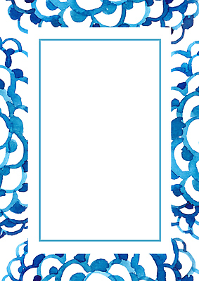 JPG 해외이미지 디자인 배너 백그라운드 겨울 꽃무늬 일러스트 추상 수채화 사각프레임 프레임 사람없음 파란색 해외일러스트 계절 꽃 컬러 무늬 사각형 파일형식 이미지허브