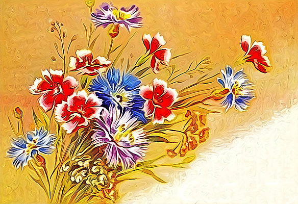 JPG 해외이미지 꽃 여러송이 일러스트 미술 사람없음 그림 해외일러스트 식물 다수 문화예술 파일형식 이미지허브