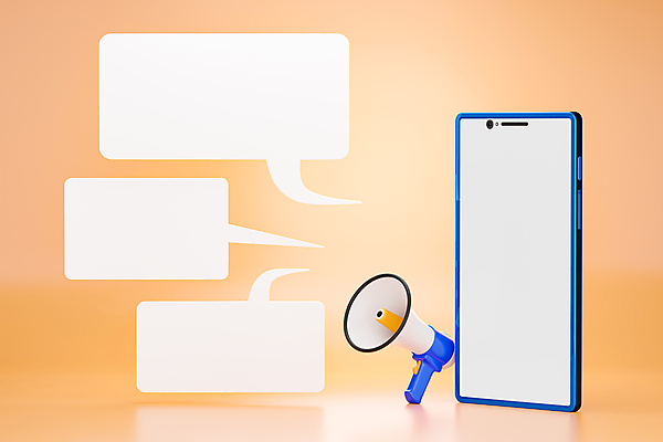 포토 JPG 해외이미지 디자인 백그라운드 말풍선 대화 사람없음 스마트폰 3D 스크린 확성기 메시지 온라인 해외포토 말하기 핸드폰 스마트기기 디지털합성 파일형식 이미지허브