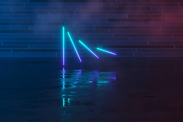 포토 JPG 해외이미지 벽 백그라운드 추상 벽돌 사람없음 그래픽 반사 3D 연기 직선 네온 도미노 해외포토 선 무늬 디지털합성 파일형식 이미지허브