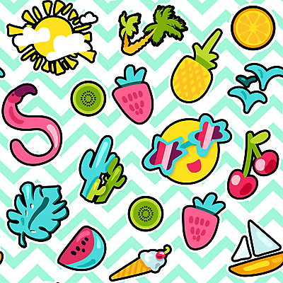 JPG 해외이미지 백그라운드 요트 일러스트 갈매기 딸기 휴가 아이스크림 수박 선인장 사람없음 선글라스 태양 체리 플라밍고 파인애플 스타일 키치 해외일러스트 자연요소 식물 안경 컨셉 배_교통 과일 조류 디저트 열대과일 파일형식 이미지허브