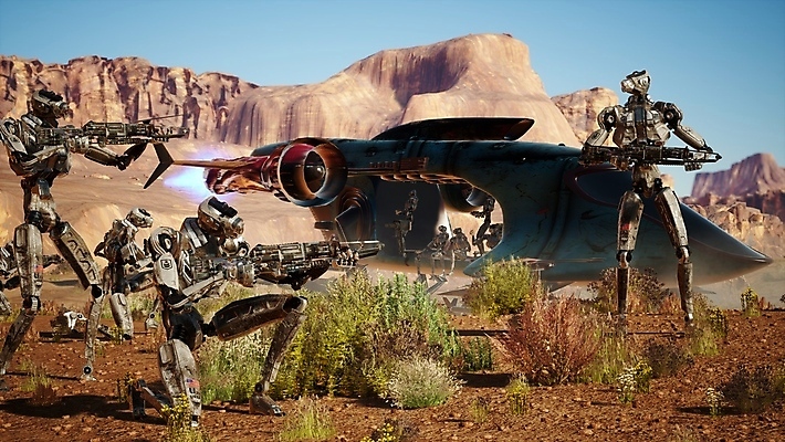 JPG 해외이미지 주간 들기 사람없음 야외 3D 사막 총 우주선 디지털합성 전쟁 전투로봇 SF 해외포토 포토 자연요소 무기 모션 우주 로봇 파일형식 이미지허브