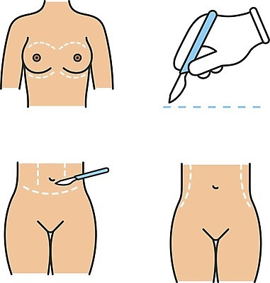 EPS 해외이미지 클립아트 모양 손 디자인 여자 신체 일러스트 병원 세트 약 웹 화장품 환자 수술 가슴 만화 가득함 심볼 허리 피부 서비스 그림 윤곽 팩 외과 순서 고립 리프팅 절개 항목 스타일 해외일러스트 인터넷 의학 사람 신체부위 뷰티 파일형식 벡터 이미지허브