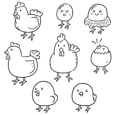 EPS 해외이미지 동물 캐릭터 디자인 선 일러스트 자연 아이디어 병아리 서기 그래픽 장식 세트 농장 계란 치킨 그리기 낙서 만화 스케치 수집 심볼 라인아트 사인 그림 클립 심플 코믹 손그림 수탉 암탉 해외일러스트 일러캐릭터 컨셉 농업 모션 조류 미술 알 닭 암컷 수컷 생태계 닭고기요리 파일형식 벡터 이미지허브