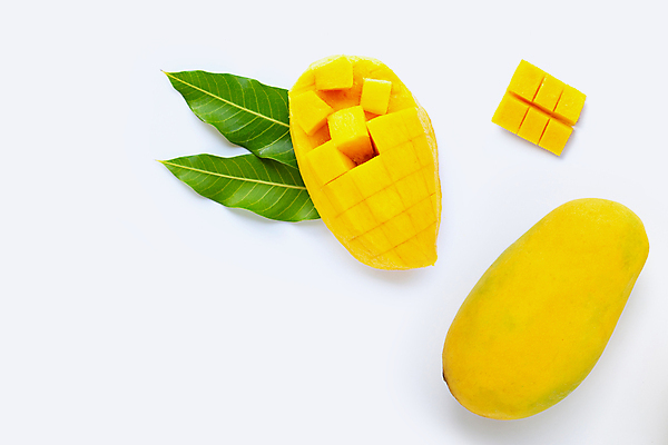 포토 JPG 해외이미지 잎 실내 사람없음 열대과일 흰배경 슬라이스 망고 과일조각 해외포토 식물 조각 백그라운드 과일 내부 흰색 파일형식 이미지허브