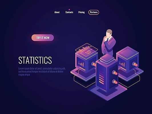 EPS 해외이미지 남자 일러스트 한명 성인 디지털 보라색 턱괴기 과학기술 연결 스마트 아이소메트릭 서버 프로그래머 성인남자한명만 빅데이터 스토리지 AI_인공지능 해외일러스트 직업 1 컬러 컨셉 모션 기술 정보기술 사람 남자한명만 성인남자만 파일형식 벡터 4차산업 이미지허브