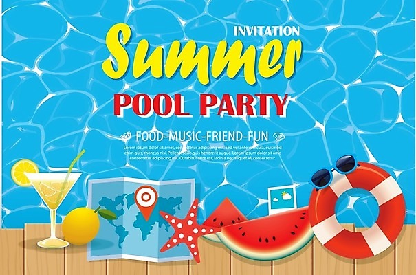 EPS 해외이미지 영어 물결 바다 하늘색 지도 일러스트 불가사리 수박 사람없음 선글라스 레몬 레모네이드 구명부환 해외일러스트 문자 안경 과일 극피동물 파란색 안전장비 튜브 에이드 파일형식 벡터 이미지허브