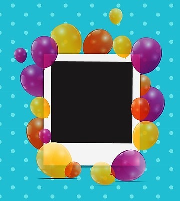 EPS 해외이미지 일러스트 프레임 사람없음 컬러풀 풍선 해외일러스트 컬러 파일형식 벡터 이미지허브