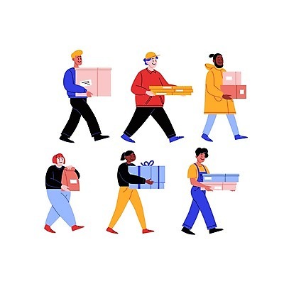 EPS 해외이미지 캐릭터 잡화 여자 남자 선 음식 일러스트 거리 패스트푸드 미소 사람 빨간색 걷기 식당 검은색 저녁식사 카페 화물 흰색 표현 신선 그룹 플랫 배달원 군중 상품 예방 패키지 엘리먼트 헬프 해외일러스트 일러캐릭터 직업 컬러 모션 표정 상점 식사 운송업 도움 인스턴트 파일형식 벡터 이미지허브