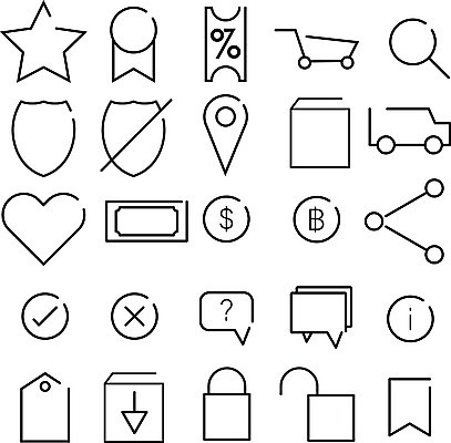 EPS 해외이미지 모양 디자인 별 돈 인터넷 일러스트 비즈니스 쇼핑 세트 세일 바구니 상점 웹 카트 정보 어플리케이션 접속 심볼 서비스 검색 상업 심플 소매 온라인 전자상거래 조언 지원 해외일러스트 자연요소 재산 파일형식 벡터 이미지허브