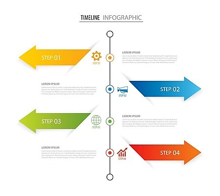 EPS 해외이미지 디자인 화살표 선 일러스트 비즈니스 사람없음 인포그래픽 정보 엘리먼트 타임라인 해외일러스트 파일형식 벡터 이미지허브
