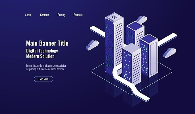 EPS 해외이미지 일러스트 비즈니스 정보기술 사람없음 파란색 디지털 네트워크 데이터베이스 서버 해외일러스트 컬러 기술 파일형식 벡터 이미지허브