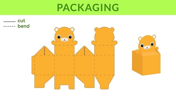 EPS 해외이미지 일러스트 사람없음 종이접기 햄스터 DIY 전개도 해외일러스트 종이 취미 반려동물 설치류 접기 파일형식 벡터 이미지허브