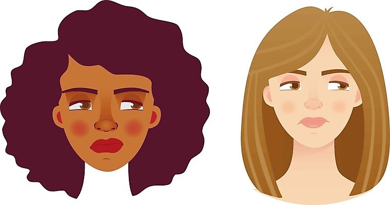 EPS 해외이미지 캐릭터 여자 얼굴 일러스트 세트 머리 플랫 만화 심각 우울증 해외일러스트 일러캐릭터 컨셉 사람 신체부위 질병 파일형식 벡터 이미지허브