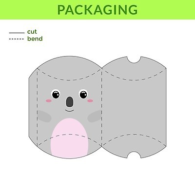 EPS 해외이미지 일러스트 사람없음 종이접기 코알라 DIY 전개도 해외일러스트 종이 포유류 취미 접기 파일형식 벡터 동물 모션 이미지허브