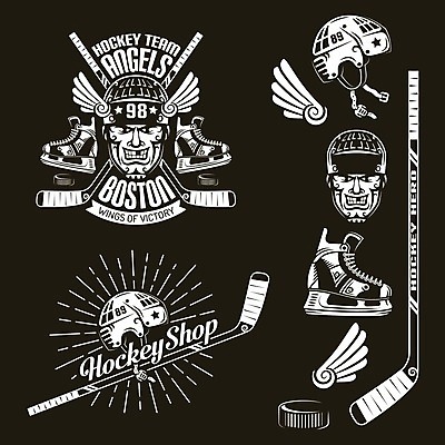 EPS 해외이미지 직업 배너 리본 얼굴 스포츠 백그라운드 십자가 날개 일러스트 장신구 프레임 그래픽 세트 라벨 얼음 검은색 경쟁 장비 수확 게임 흰색 막대기 클래식 보호 헬멧 심볼 오브젝트 사인 클럽 복고 배지 하키 우표 고립 엘리먼트 챔피언 토너먼트 퍽 플레이어 활자 해외일러스트 자연요소 컬러 컨셉 농업 놀이 신체부위 구기 보호장비 하키용품 활자판 파일형식 벡터 이미지허브