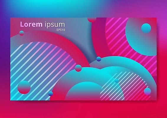 EPS 해외이미지 디자인 분홍색 백그라운드 패턴 일러스트 사람없음 그래픽 파란색 원형 네온 지오메트릭 해외일러스트 도형 컬러 무늬 파일형식 벡터 이미지허브