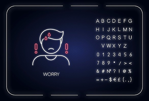 EPS 해외이미지 일러스트 사람모양 사람없음 걱정 네온 해외일러스트 모양 감정 파일형식 벡터 이미지허브
