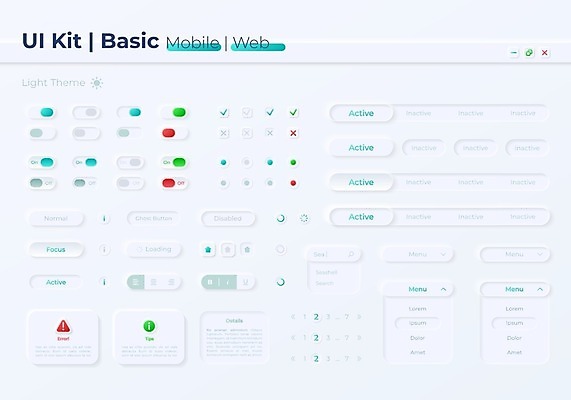 EPS 해외이미지 일러스트 사람없음 세트 UI 기본 엘리먼트 해외일러스트 파일형식 벡터 이미지허브