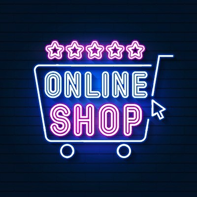 EPS 해외이미지 별 일러스트 타이포그라피 사람없음 쇼핑카 네온 커서 온라인쇼핑몰 해외일러스트 자연요소 문자 쇼핑 카트 쇼핑몰 온라인 파일형식 벡터 이미지허브