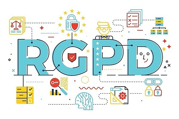 EPS 해외이미지 하늘색 일러스트 돋보기 사람모양 자물쇠 타이포그라피 사람없음 보호 문서 보안 개인정보 규정 정보보호 체크리스트 해외일러스트 모양 문자 컨셉 안전 파란색 정보 파일형식 벡터 이미지허브