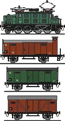 EPS 해외이미지 일러스트 교통시설 자동차 초록색 갈색 검은색 기계 기차 수확 화물 클래식 만화 복고 마차 로딩 옛날 해외일러스트 육상교통 교통수단 컬러 교통 컨셉 농업 대중교통 운송업 시설 파일형식 벡터 이미지허브