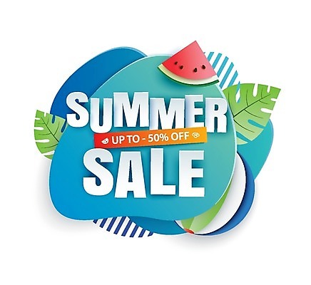 EPS 해외이미지 영어 일러스트 나뭇잎 수박 타이포그라피 사람없음 세일 그라데이션 민트색 해외일러스트 문자 컬러 잎 과일 파일형식 벡터 이미지허브