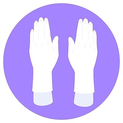 EPS 해외이미지 손 장갑 일러스트 손가락 건강 손바닥 안전 파란색 보호 심볼 고립 라텍스 해외일러스트 잡화 컬러 컨셉 신체부위 파일형식 벡터 이미지허브