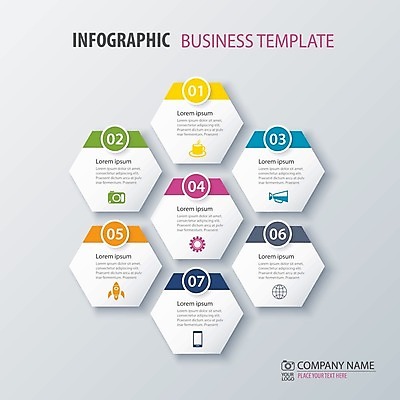 EPS 해외이미지 디자인 일러스트 비즈니스 사람없음 인포그래픽 정보 육각형 해외일러스트 도형 파일형식 벡터 이미지허브