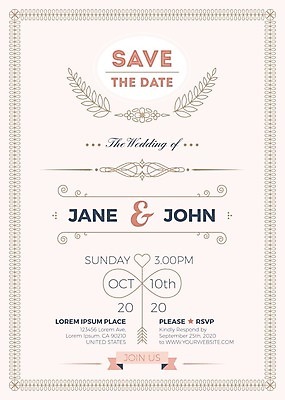 EPS 해외이미지 리본 결혼 잎 일러스트 결혼식 화살 사람없음 하트 청첩장 감성 연분홍색 해외일러스트 모양 식물 분홍색 컨셉 카드_감사 이벤트 파일형식 벡터 이미지허브