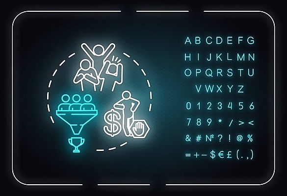 EPS 해외이미지 일러스트 사람모양 사람없음 트로피 네온 해외일러스트 모양 상_우승 파일형식 벡터 이미지허브