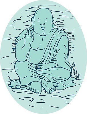 EPS 해외이미지 포즈 일러스트 잉크 연꽃 앉기 그래픽 스케치 그림 손그림 스크래치 세이지 핸드메이드 해외일러스트 꽃 모션 미술 파일형식 벡터 이미지허브