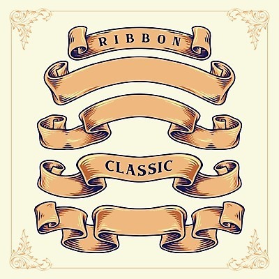 EPS 해외이미지 디자인 리본 일러스트 프레임 사람없음 공백 클래식 우아함 복고 바로크 스타일 해외일러스트 컨셉 파일형식 벡터 이미지허브