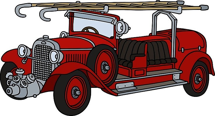 EPS 해외이미지 일러스트 사다리 자동차 사람없음 빈티지 클래식 복고 클래식카 해외일러스트 육상교통 컨셉 승용차 도구 파일형식 벡터 이미지허브