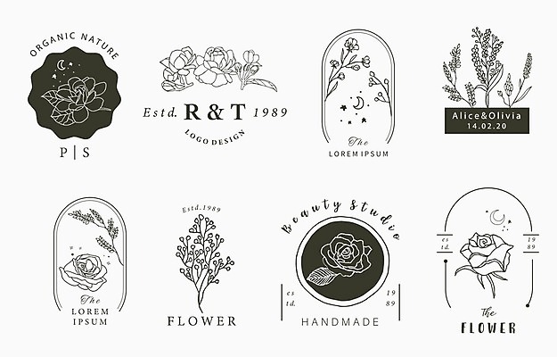 EPS 해외이미지 꽃 잎 라인일러스트 일러스트 사람없음 장미 원형 분위기 초승달 감성 라벤더 타원형 해외일러스트 도형 식물 컨셉 달 허브 파일형식 벡터 이미지허브