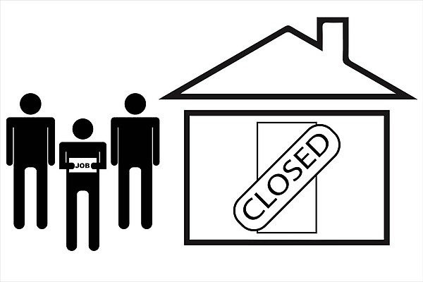 EPS 해외이미지 직업 일러스트 회사 비즈니스 상점 검은색 흰색 업무 실업자 검색 발견 고용 해외일러스트 컬러 구직 작업 채용 파일형식 벡터 이미지허브