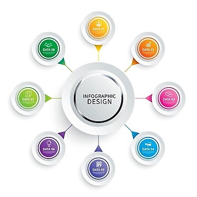 EPS 해외이미지 디자인 일러스트 비즈니스 사람없음 인포그래픽 정보 원형 연결 엘리먼트 타임라인 해외일러스트 도형 파일형식 벡터 이미지허브