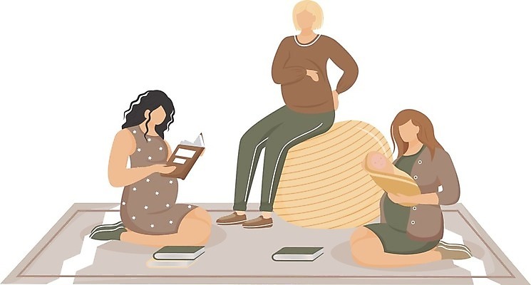 EPS 해외이미지 전신 라이프스타일 여자 일러스트 안기 엄마 휴식 함께함 앉기 여러명 성인 책 독서 운동 임산부 임신 아기 짐볼 무릎꿇기 돗자리 태교 돌봄 얼굴없음 들어올리기 해외일러스트 다수 컨셉 가족 모션 건강 사람 생활 파일형식 벡터 이미지허브