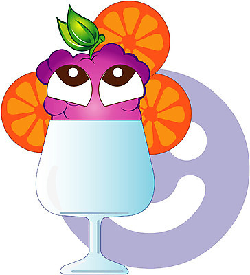 EPS 클립아트 식물 캐릭터 열매 오렌지 과일 일러스트 상상 포도 잔 사람없음 컵 농작물 레몬 포도송이 포도캐릭터 일러캐릭터 식기 농업 파일형식 벡터